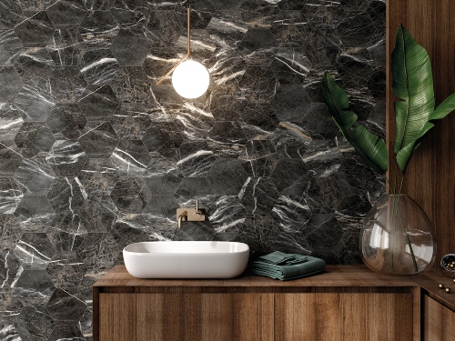 CALACATTA WHITE AND MARQUINA GOLD